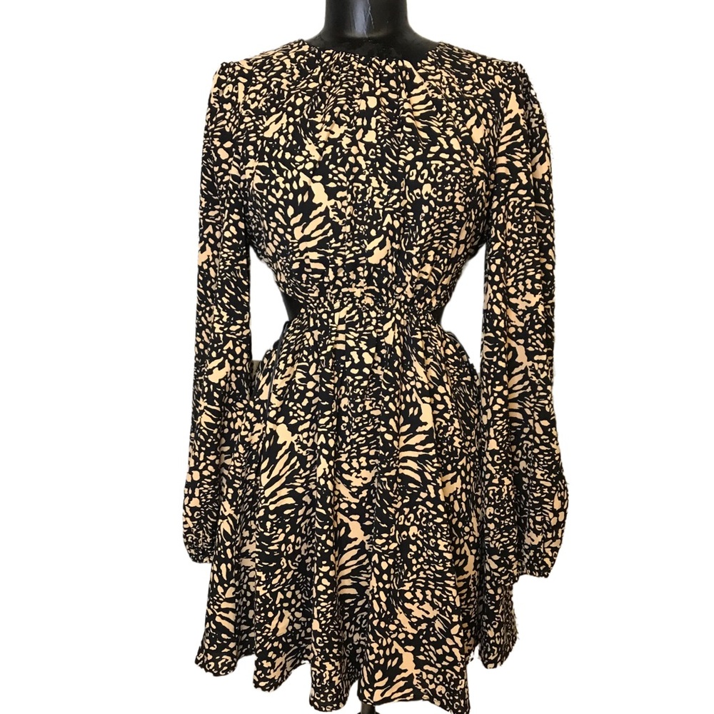 NWT Leopard Print Mini Dress with cut Outs